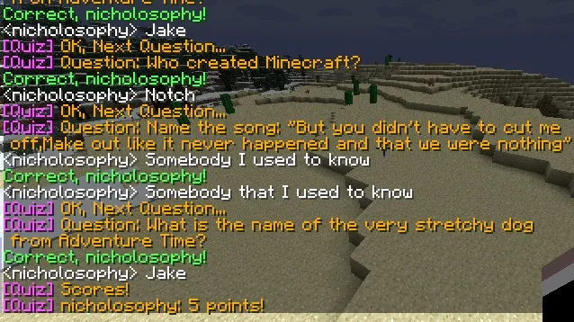 QuizMaster3000 — скриншот 1 (Плагины, Minecraft)
