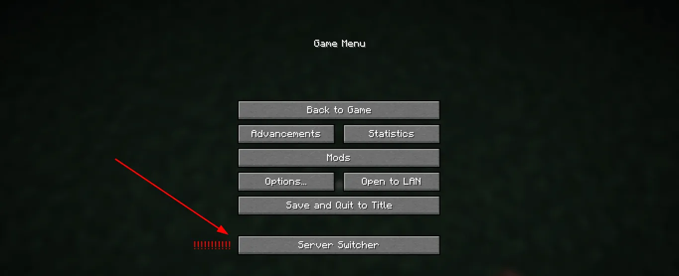 Server Switcher — скриншот 1 (Моды, Minecraft)
