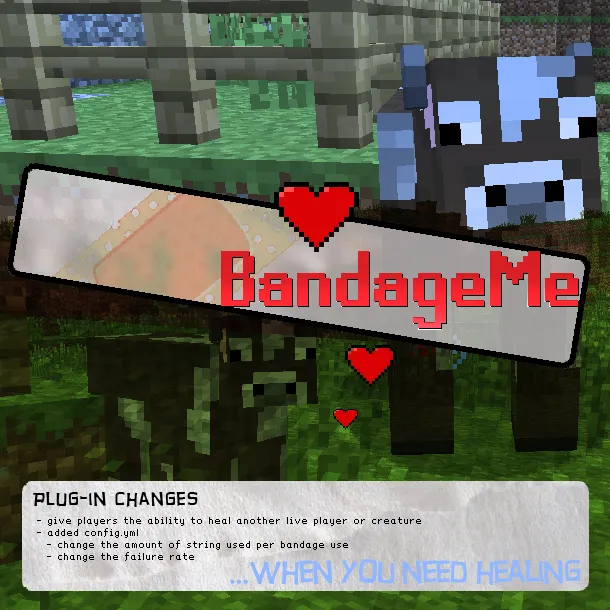 BandageMe — скриншот 2 (Плагины, Minecraft)