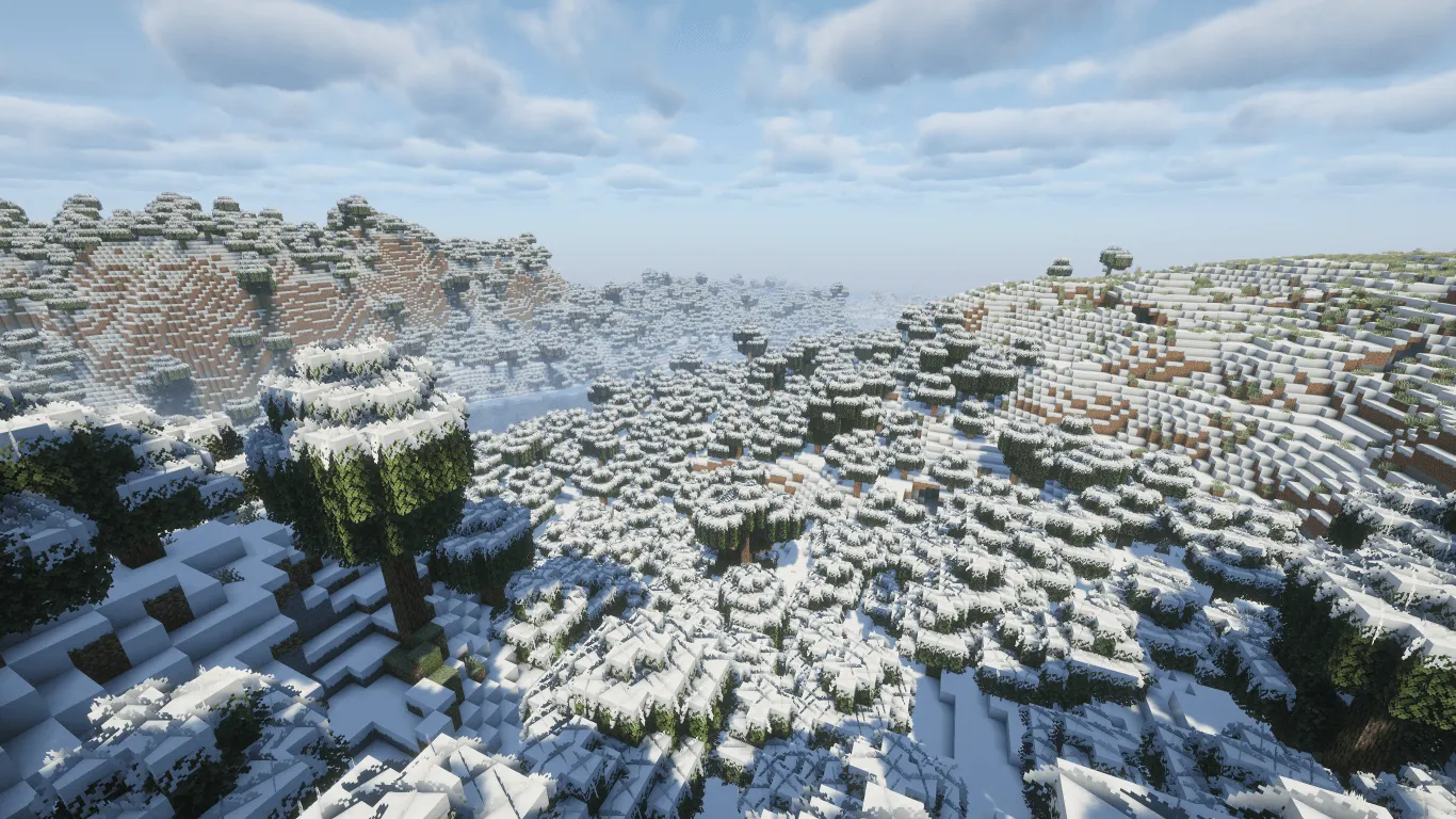 Immersive Snowy Leaves (Bushy Leaves) — скриншот 2 (Текстуры, Minecraft)