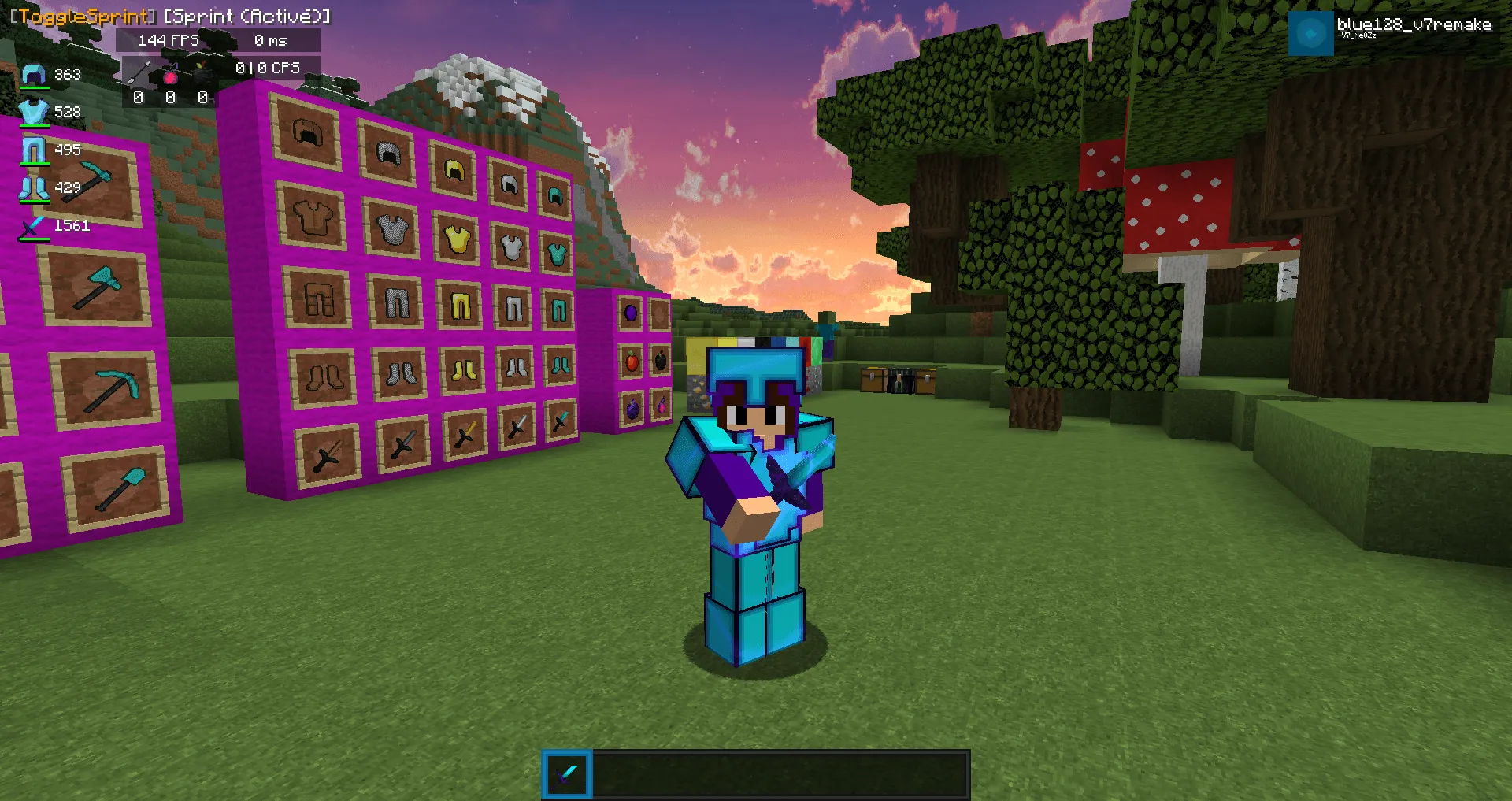 blue128 - v7remake [x128] — скриншот 5 (Текстуры, Minecraft)