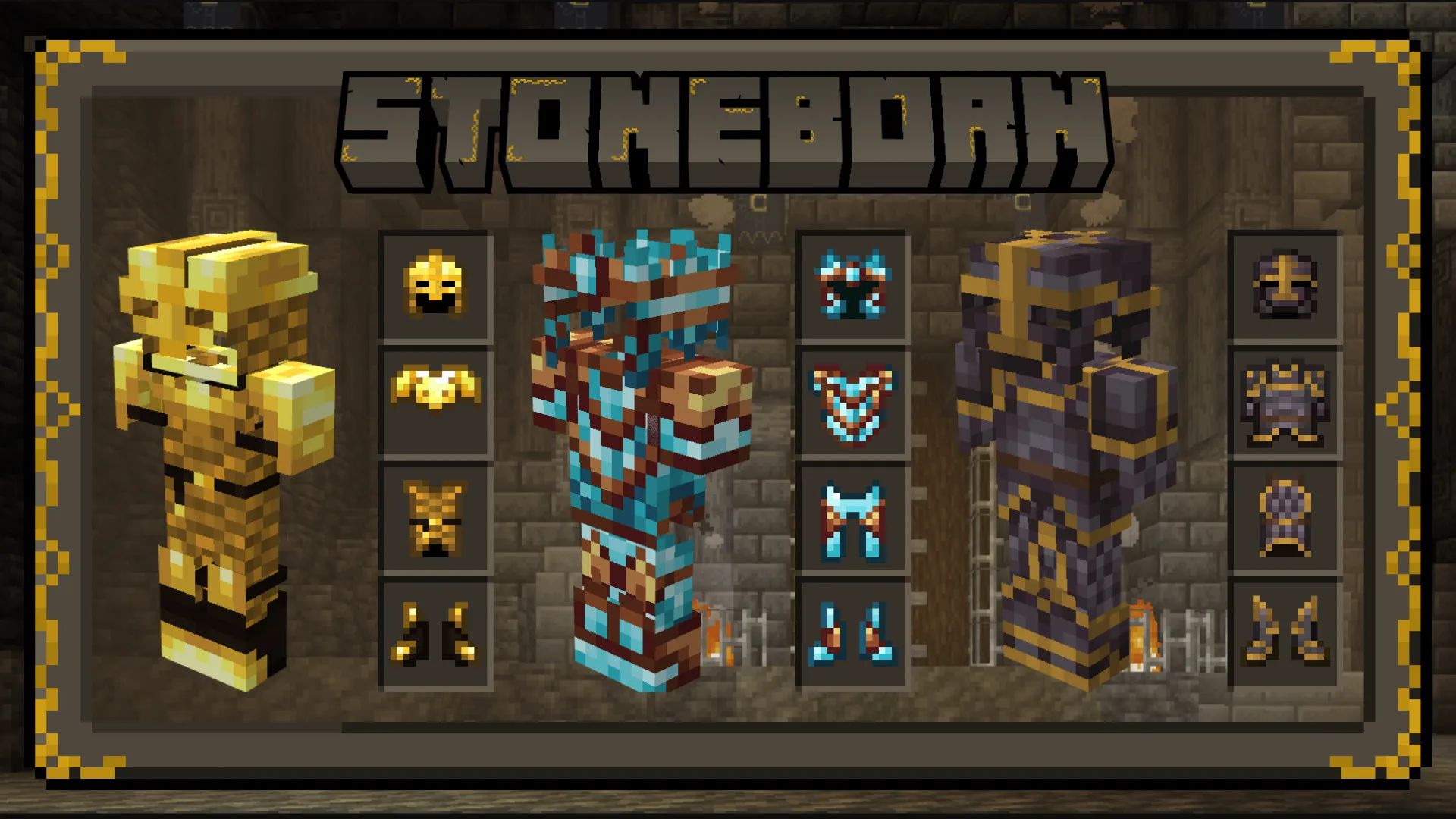 STONEBORN - Dwarven-Fantasy Inspired Gear Overhaul, Текстуры, Minecraft