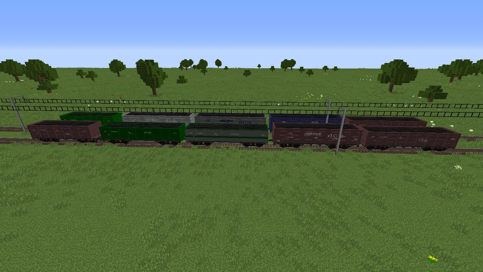 Fictional Voxel Freight Cars (IR) — скриншот 1 (Текстуры, Minecraft)