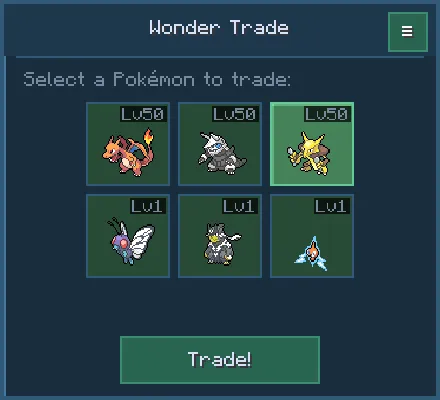 Cobblemon Wonder Trade — скриншот 3 (Моды, Minecraft)