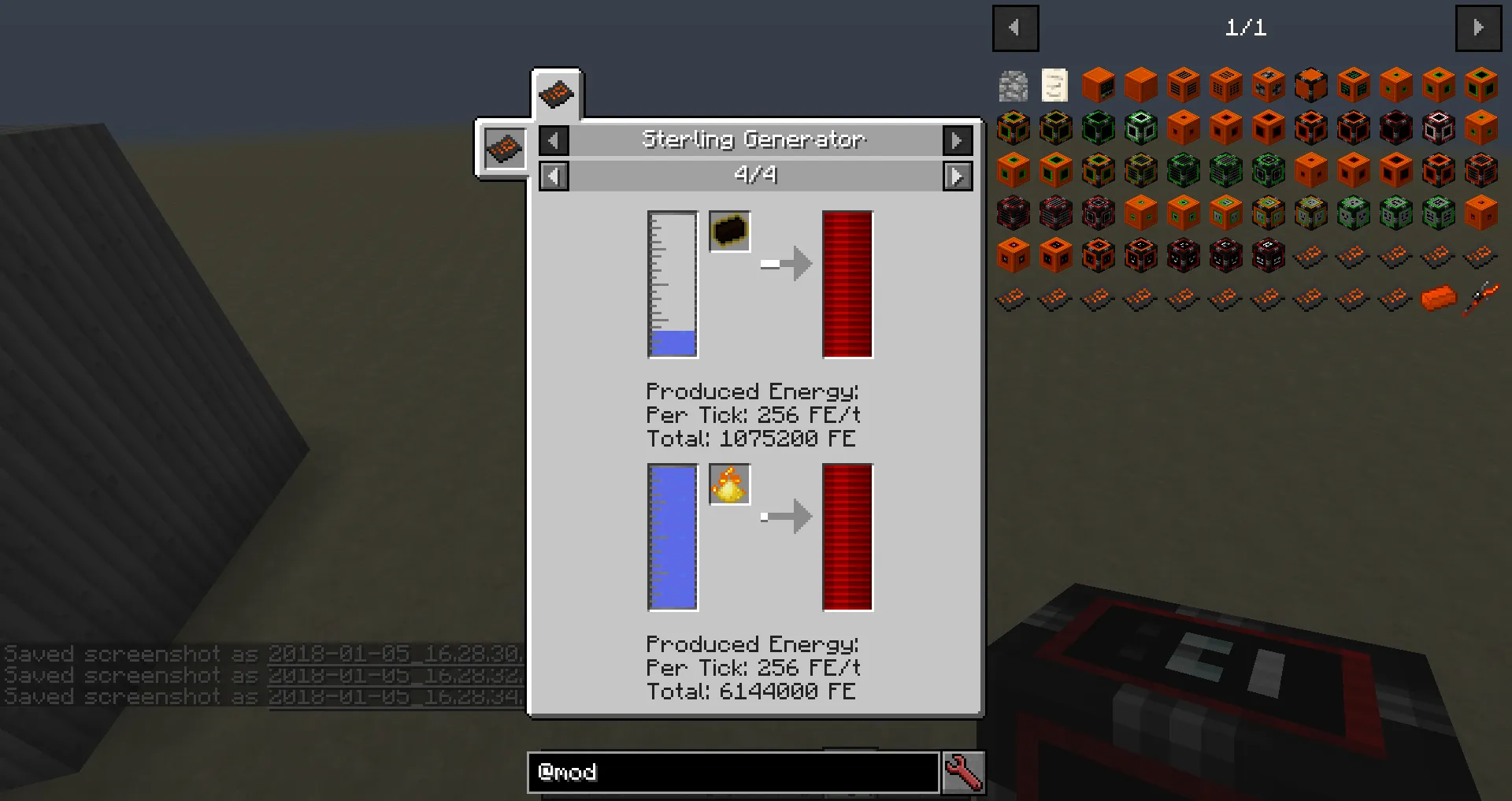 DNS' MM Machines - Sterling Generator, Кастомизации, Minecraft
