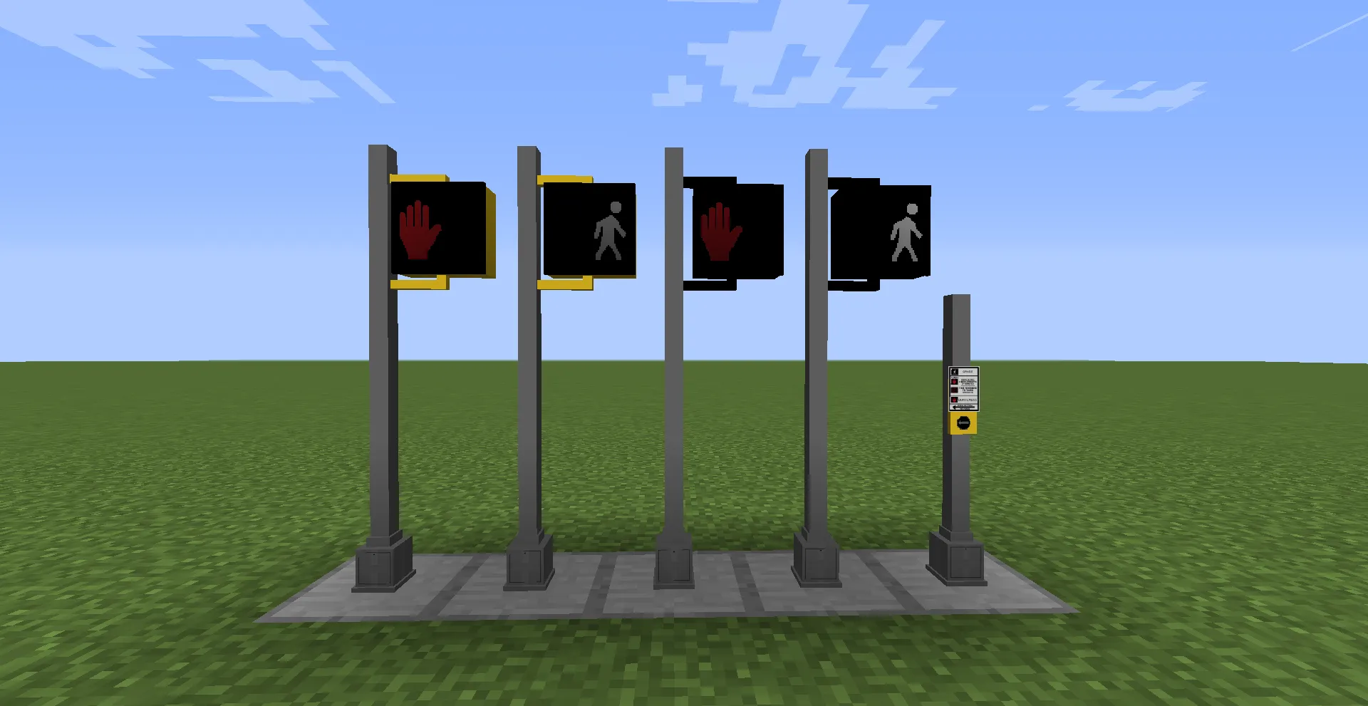 Texas Style Traffic Equipment (Traffic Control Addon) — скриншот 4 (Моды, Minecraft)