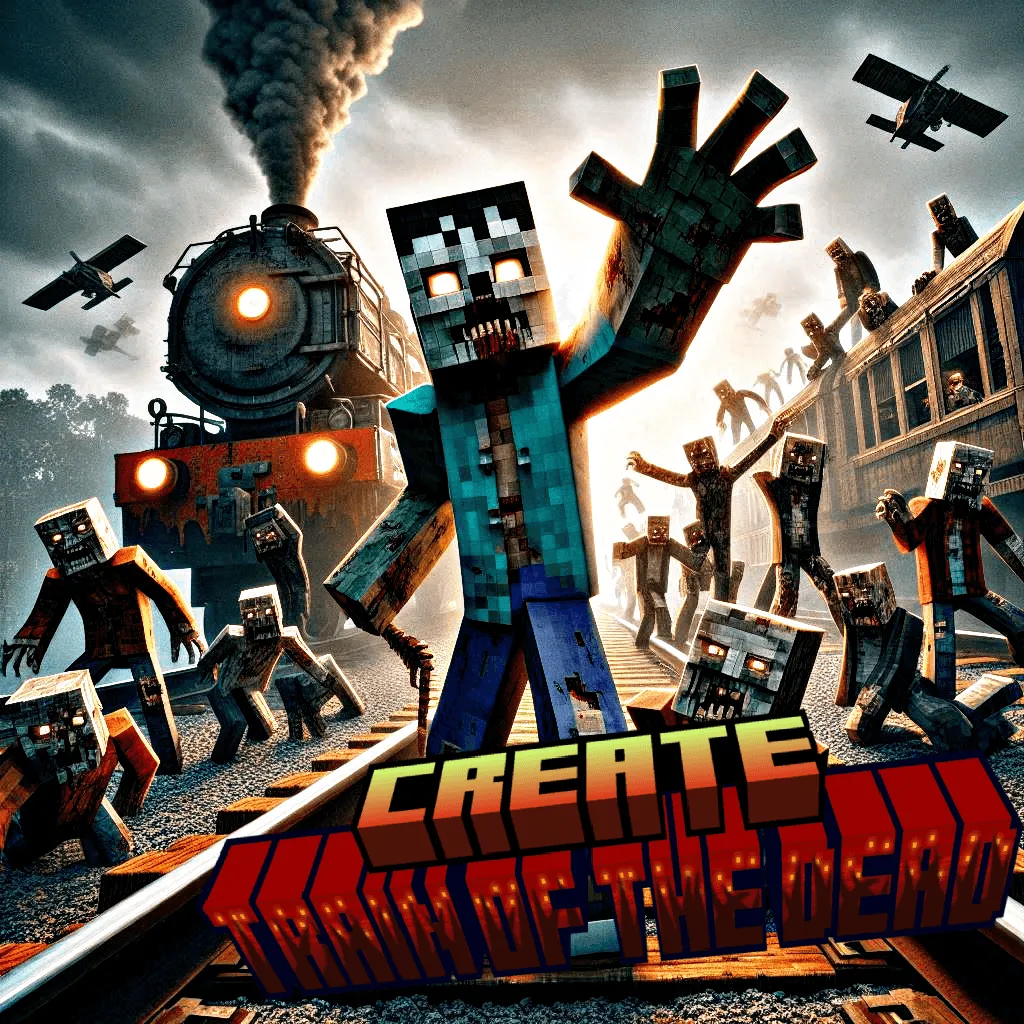 Train of the Dead Infected world survival 100 days — скриншот 1 (Модпаки, Minecraft)