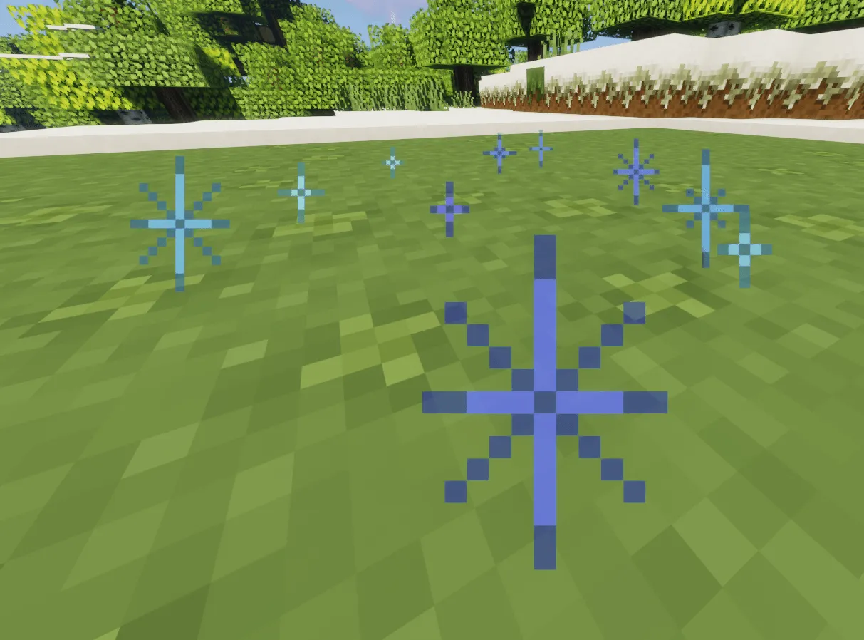Melody's Snowflake Sparkle XP Orbs Periwinkle, Текстуры, Minecraft