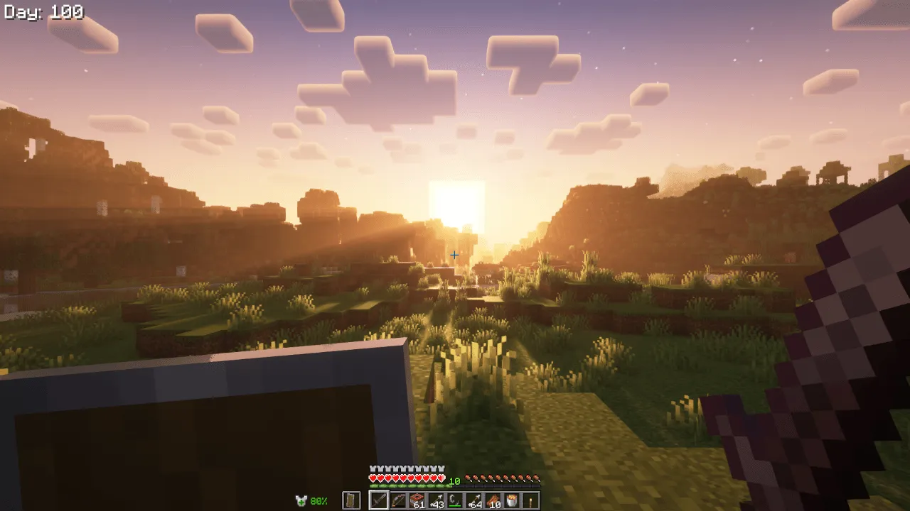 Day Count - a day counter HUD (Forge/NeoForge), Моды, Minecraft