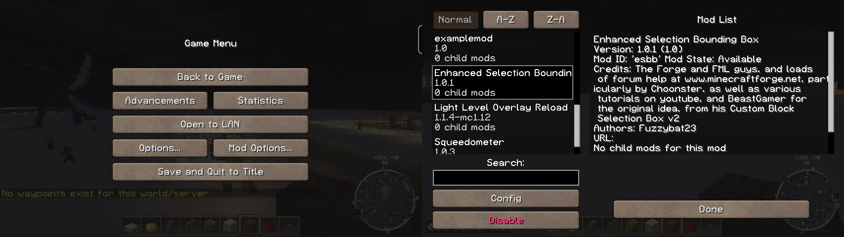 Enhanced Selection Bounding Box Mod, Моды, Minecraft