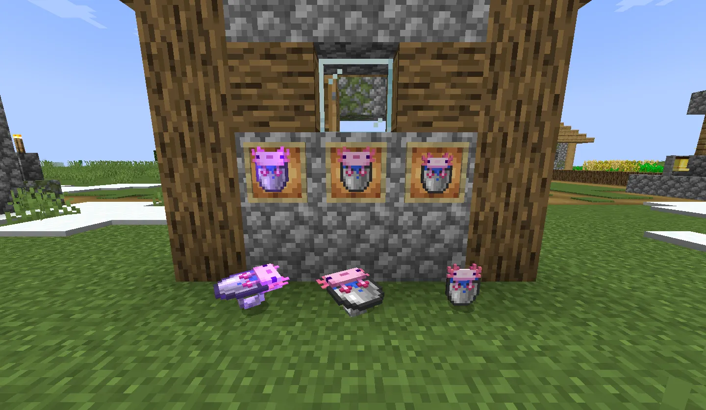 Shield of Axolotl Bucket — скриншот 4 (Текстуры, Minecraft)