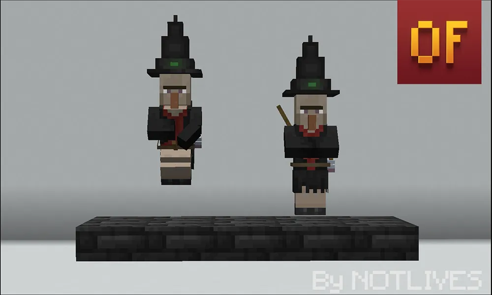 NOTLIVES's Floating witch Black version, Текстуры, Minecraft