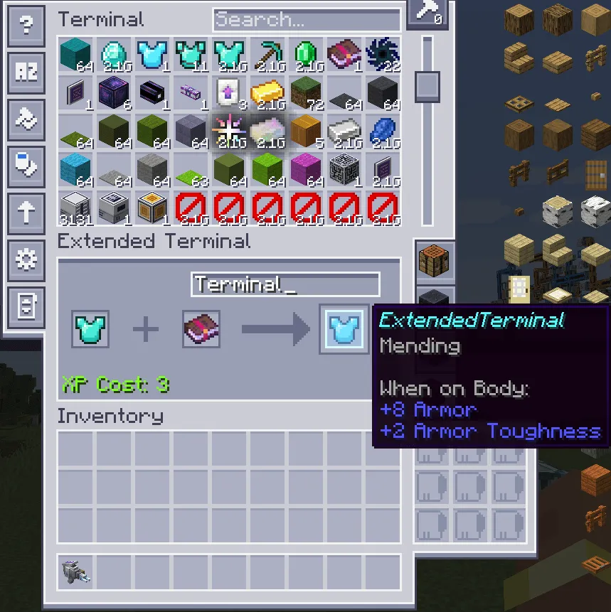 Extended Terminal, Моды, Minecraft