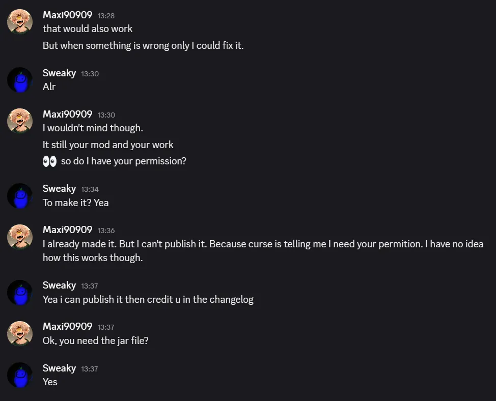 The Mimicer port, Моды, Minecraft