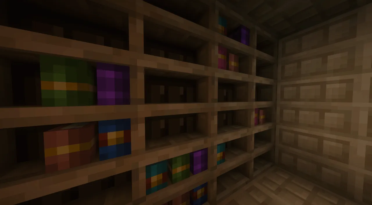 Undopia 3D Chiseled Bookshelf — скриншот 2 (Текстуры, Minecraft)