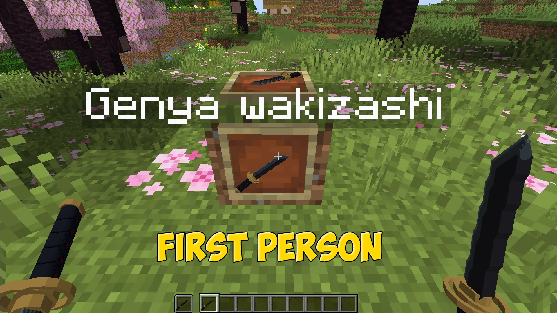Genya wakizashi from anime Demon slayer — скриншот 5 (Текстуры, Minecraft)