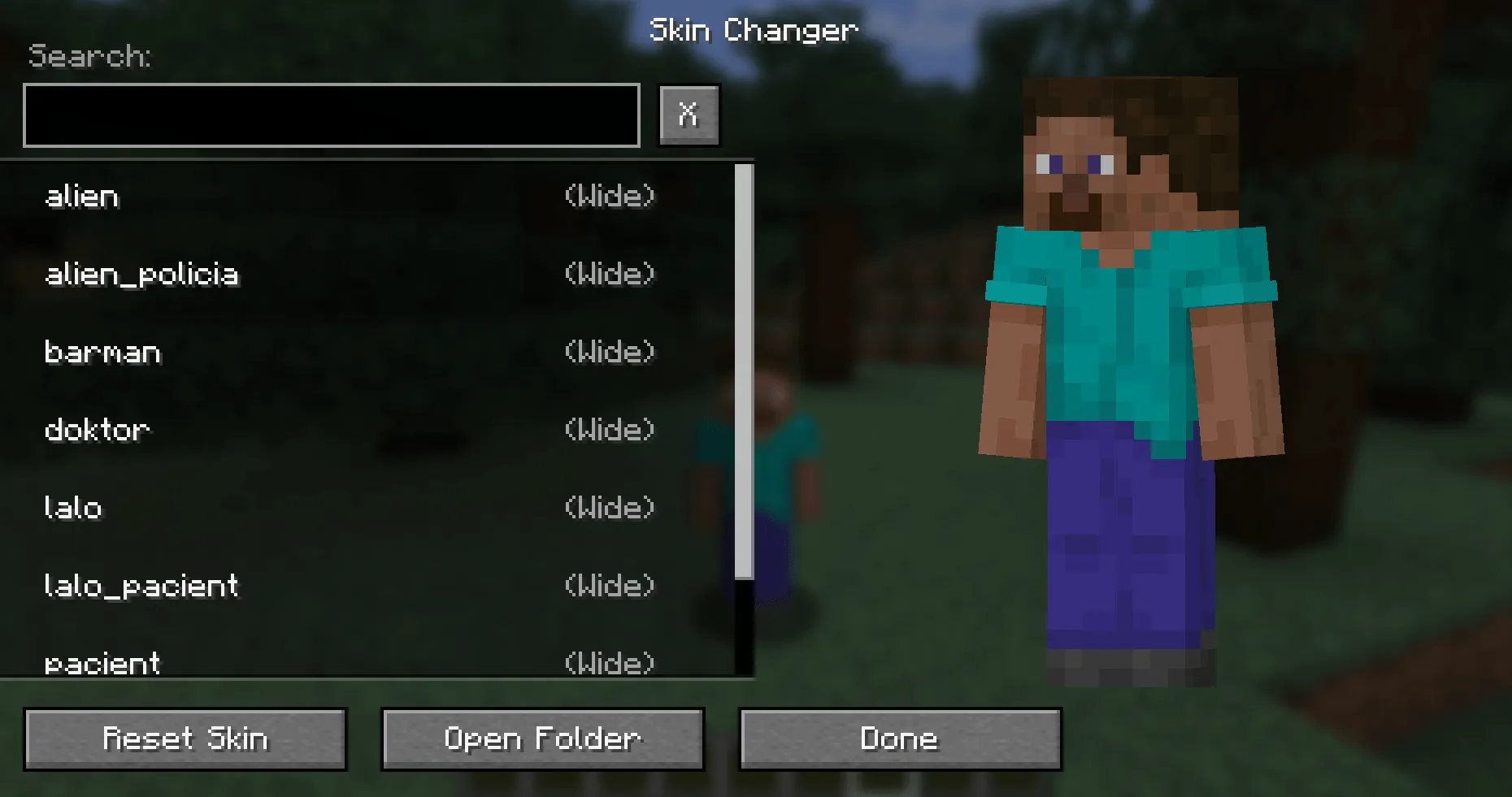 MrChair1's Skin Changer — скриншот 5 (Моды, Minecraft)