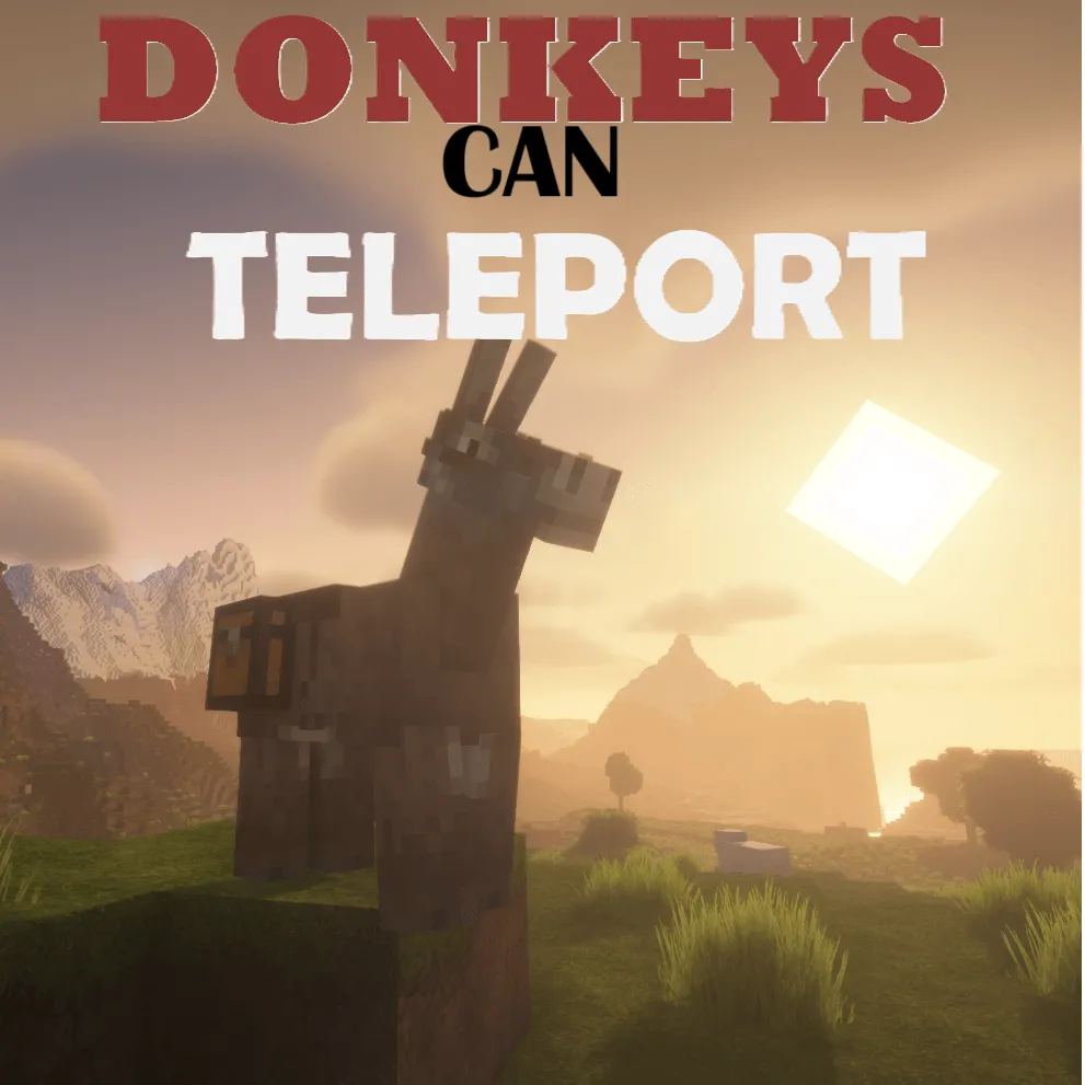 Donkeys Can Teleport — скриншот 1 (Моды, Minecraft)