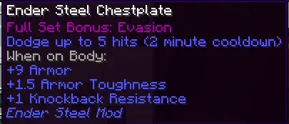 Ender Steel, Моды, Minecraft