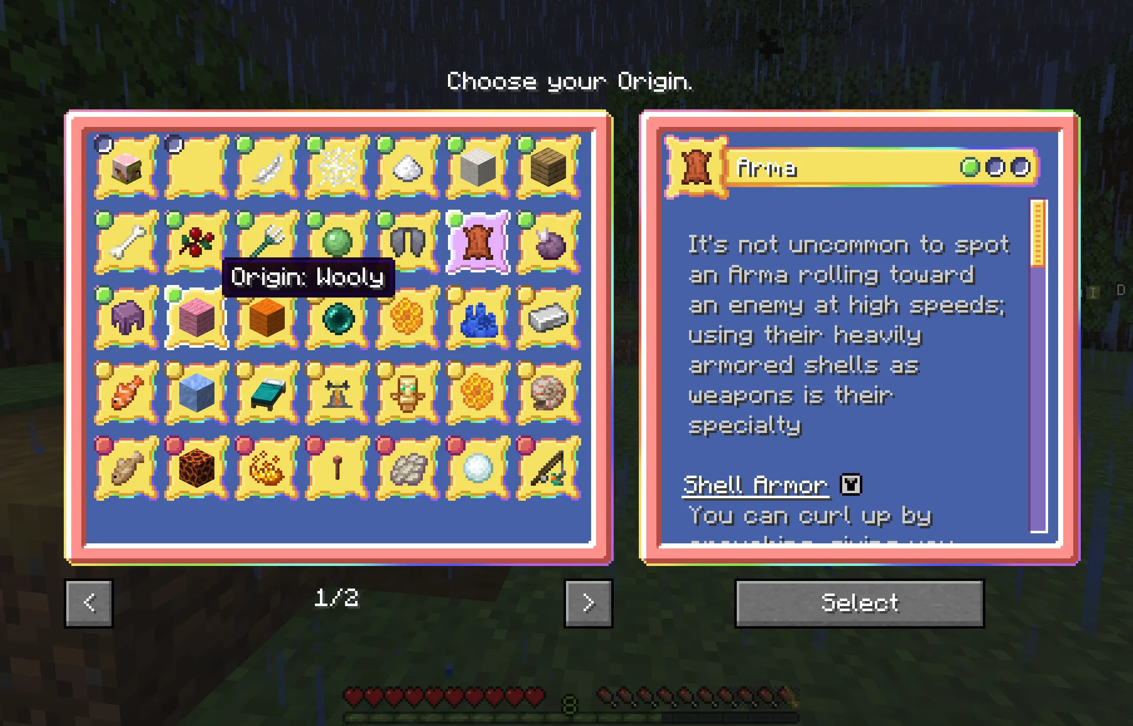 Origins: Rainbow GUI — скриншот 1 (Текстуры, Minecraft)