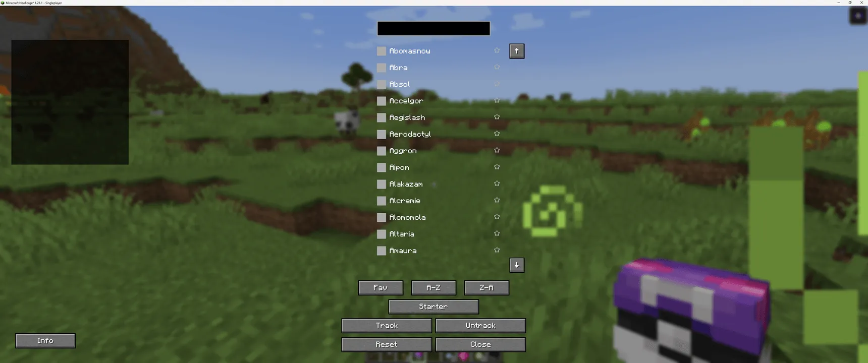 Cobblemon Trackmon, Моды, Minecraft