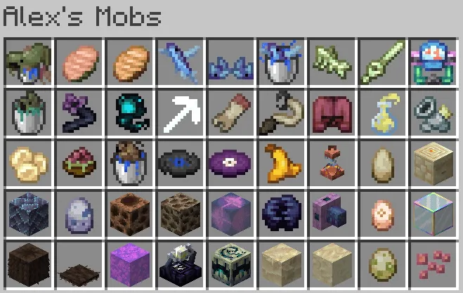  Sweety's Items (Alex's Mobs), Текстуры, Minecraft