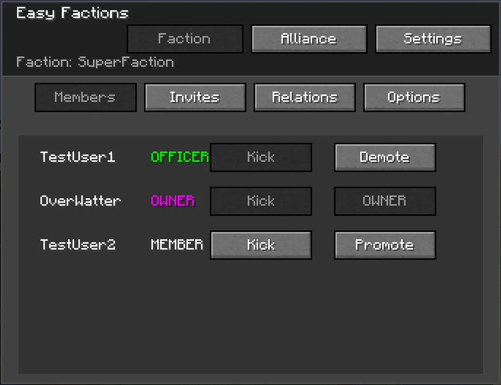 Easy Factions — скриншот 2 (Моды, Minecraft)