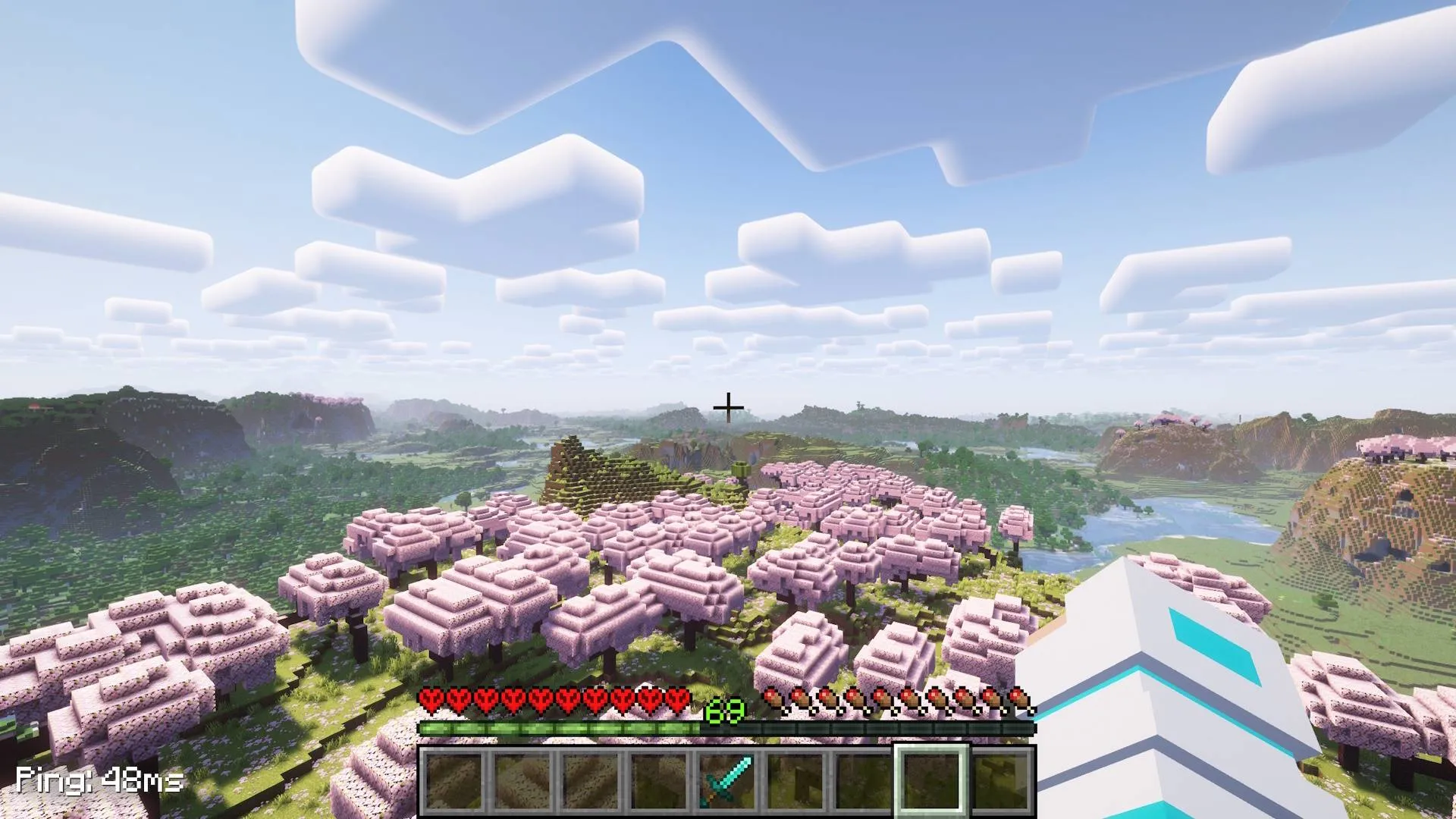 Simple Ping HUD – Real-Time Ping on Your Screen — скриншот 1 (Моды, Minecraft)