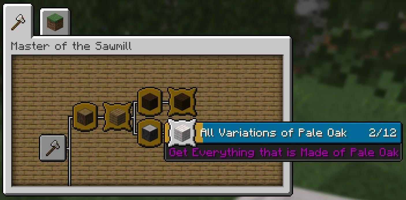 Wood Advancements — скриншот 2 (Моды, Minecraft)