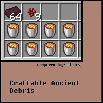 Craftable Ancient Debris, Моды, Minecraft
