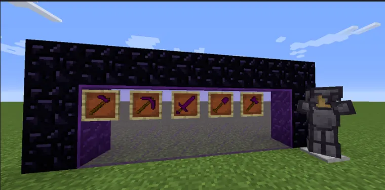 Obsidian Tools and armor+ — скриншот 1 (Моды, Minecraft)