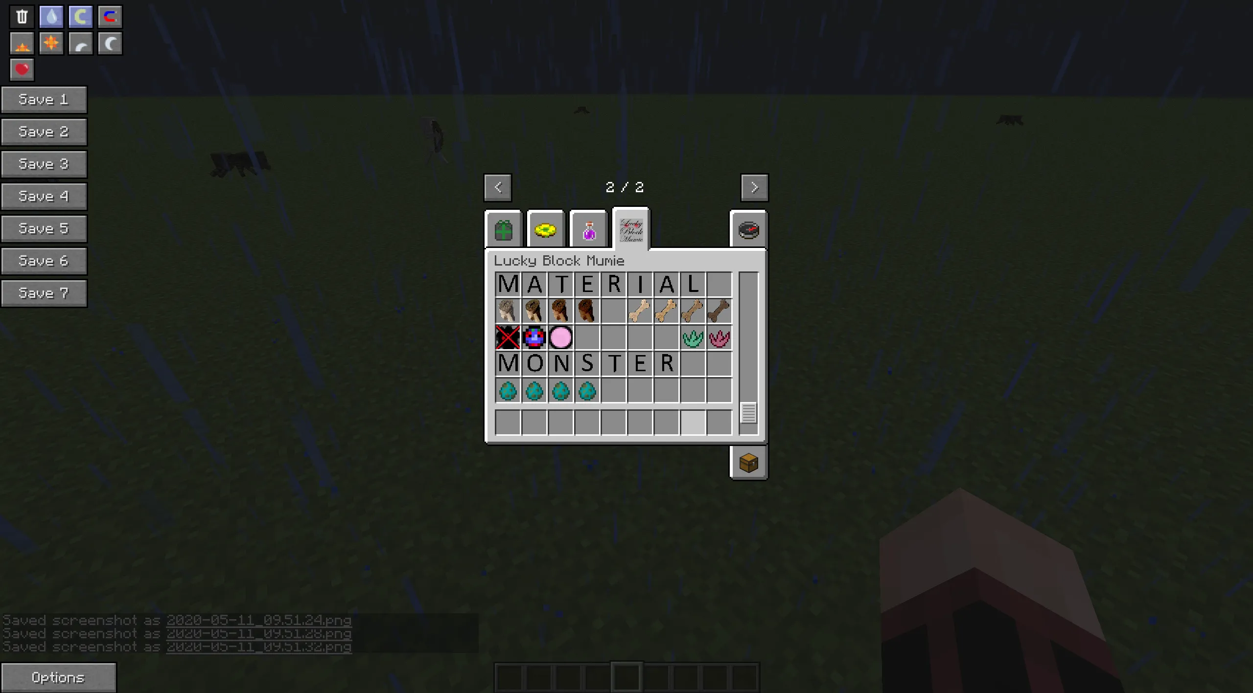 Lucky Block Mumie, Кастомизации, Minecraft