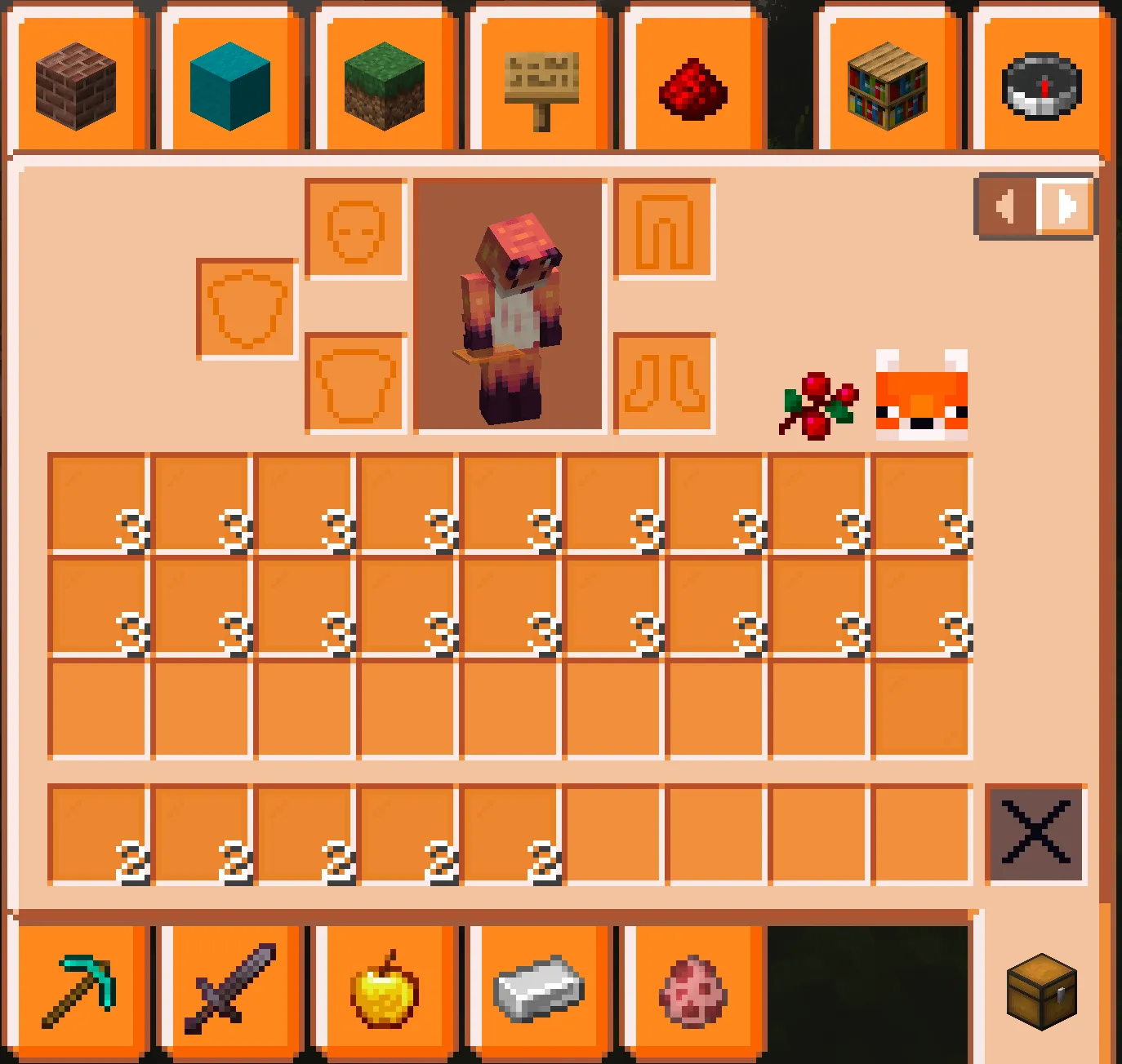 Fox Themed GUI — скриншот 3 (Текстуры, Minecraft)