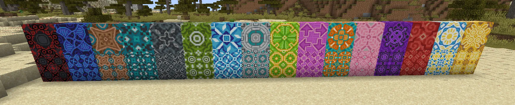 Singular Glazed Terracotta — скриншот 1 (Моды, Minecraft)