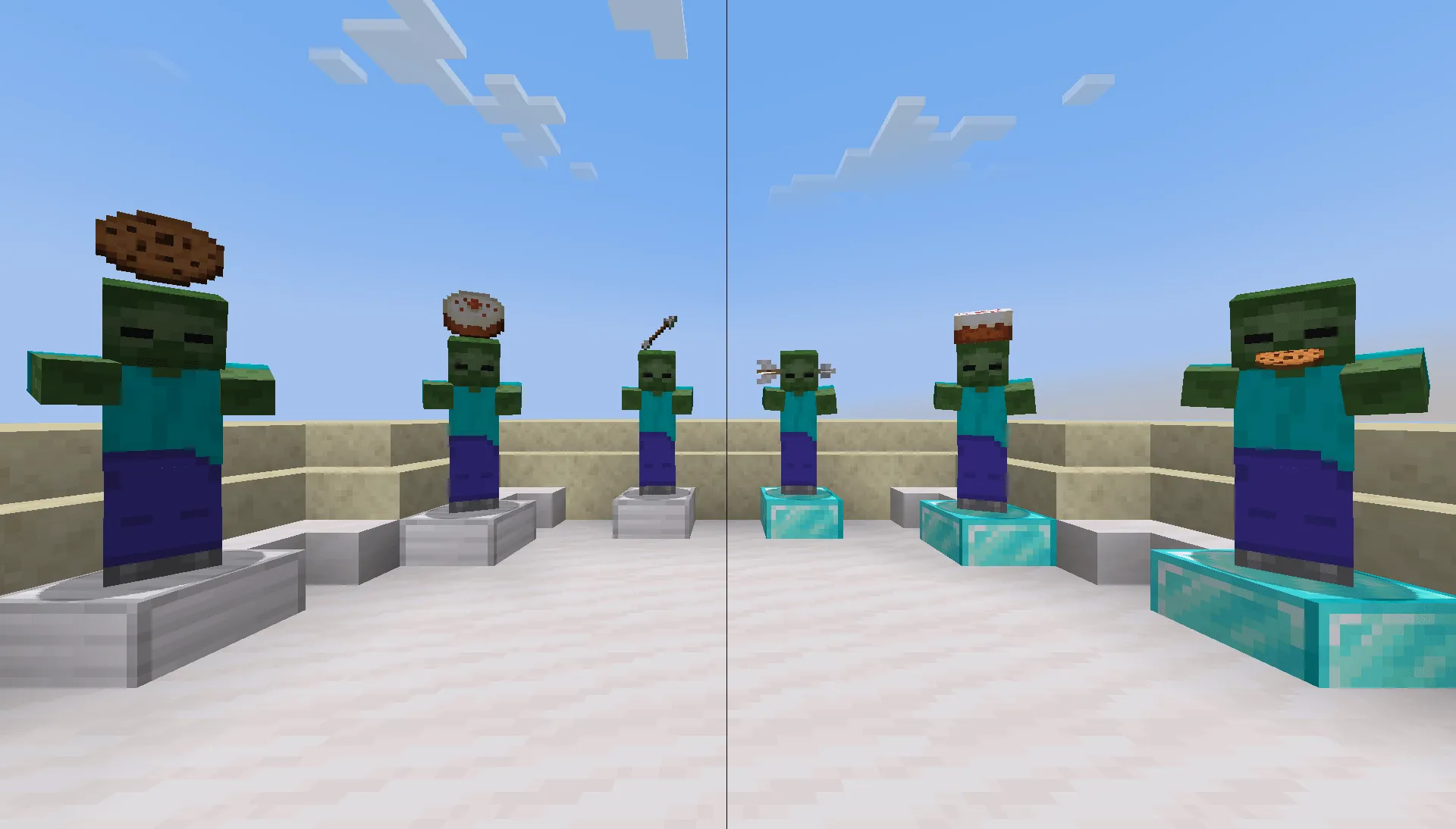 Hattables++, Текстуры, Minecraft