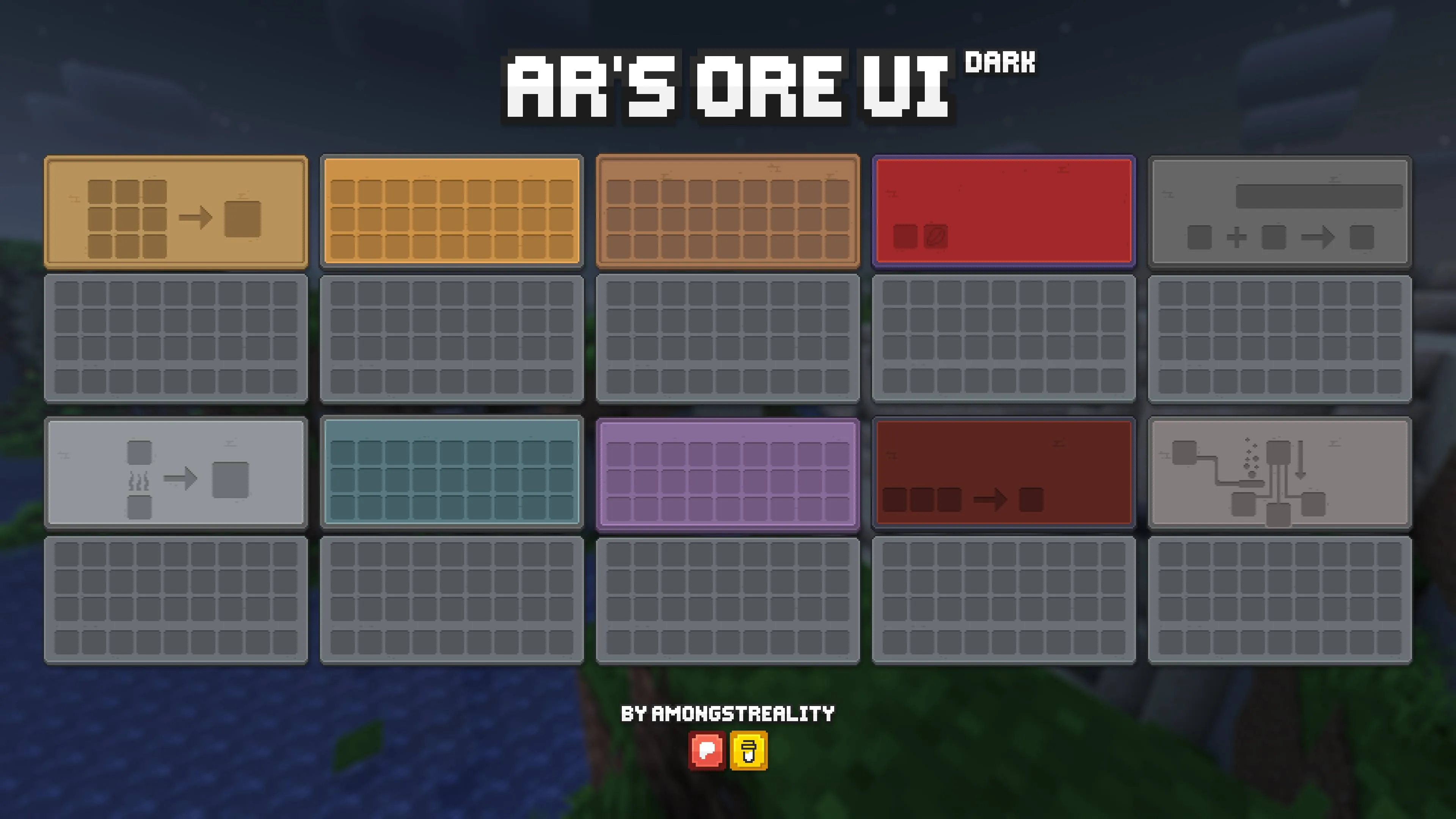 AR's OreUI Dark — скриншот 1 (Текстуры, Minecraft)