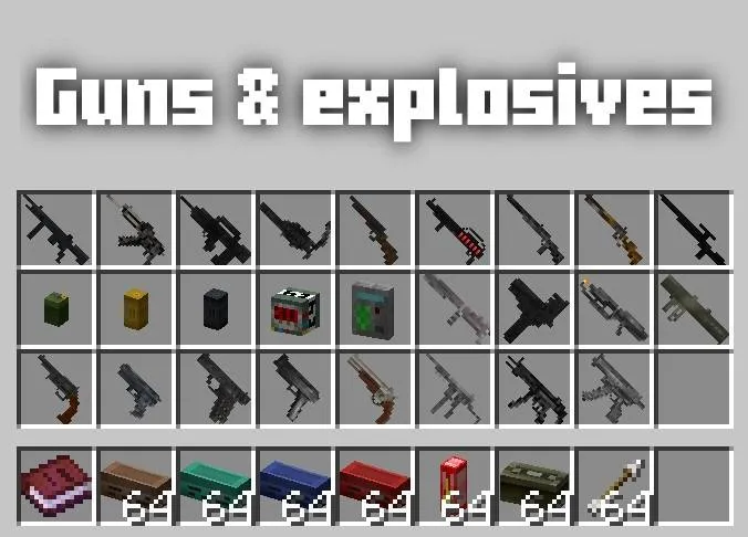 Guns, Gadgetery & Mission Editor — скриншот 1 (Дата-паки, Minecraft)