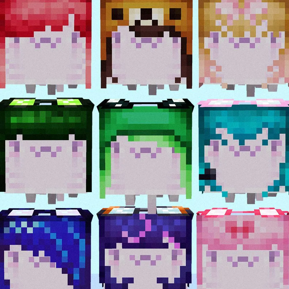 Luvstar’s Kawaii Happy Ghasts — скриншот 1 (Текстуры, Minecraft)