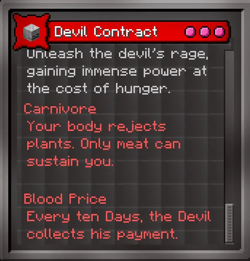 Origins: Devil Contract — скриншот 1 (Моды, Minecraft)