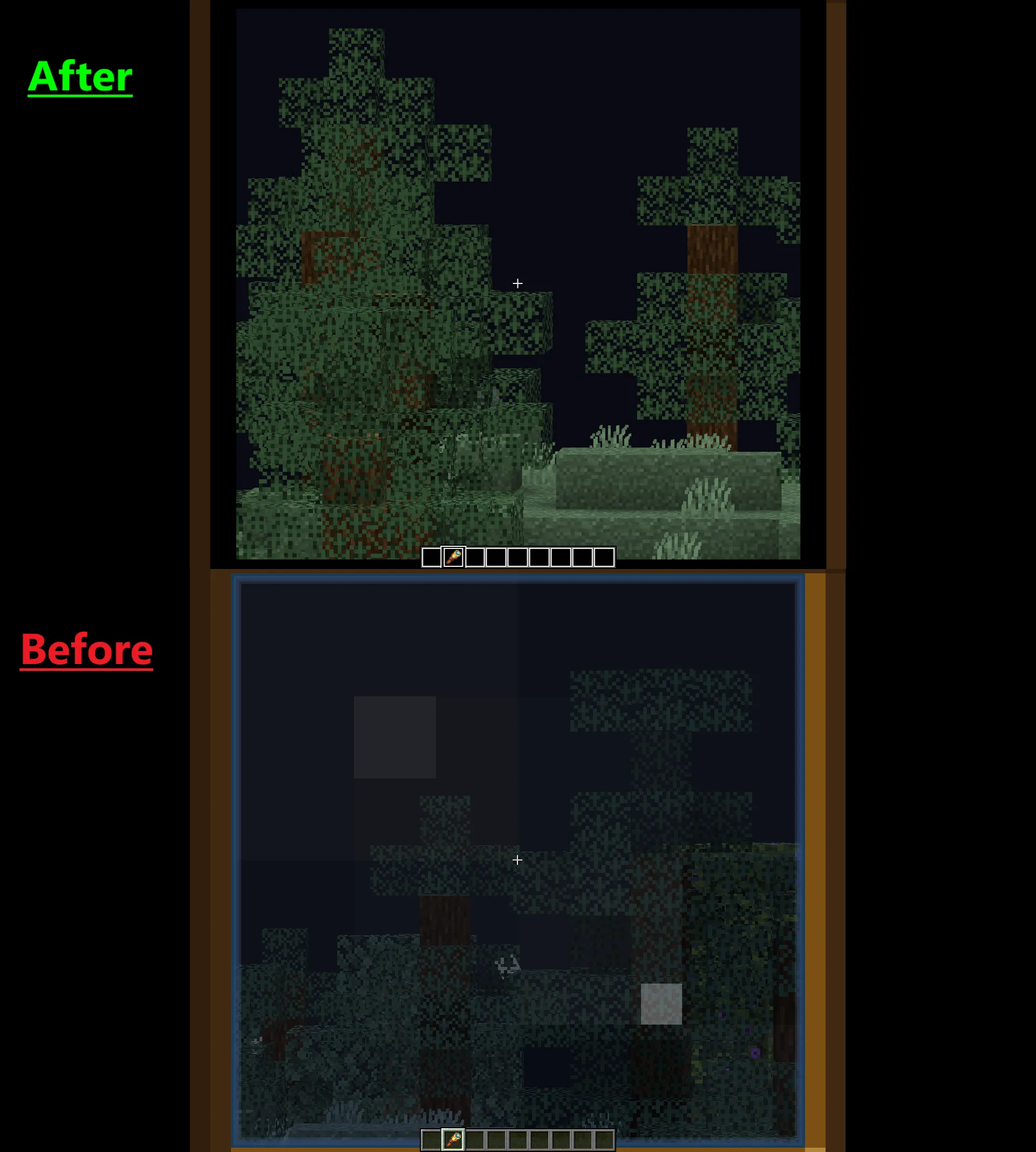 Clear Vision plus, Текстуры, Minecraft