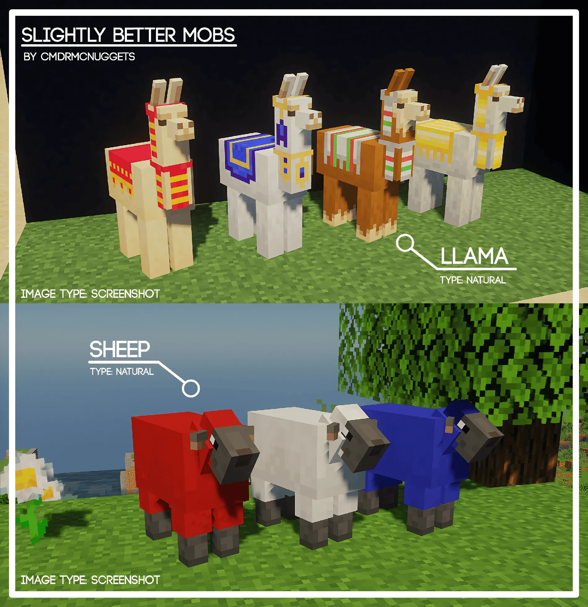 Slightly Better Mobs, Текстуры, Minecraft