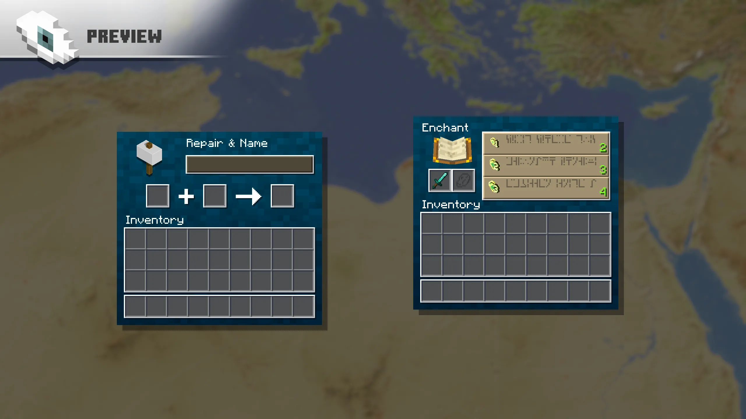 Earth GUI, Текстуры, Minecraft