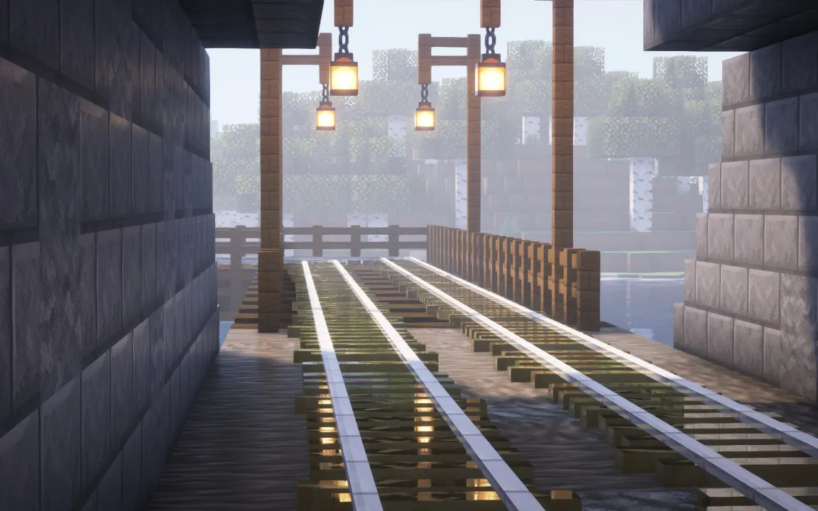 Rickety Stripped Birch Log Rail (3d models), Текстуры, Minecraft