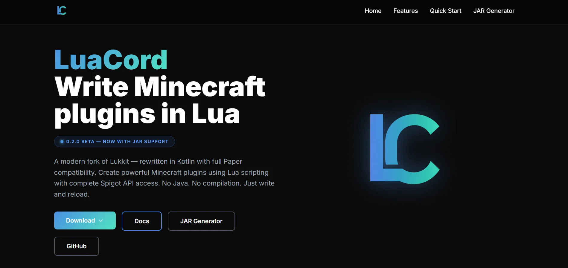 LuaCord — скриншот 2 (Плагины, Minecraft)