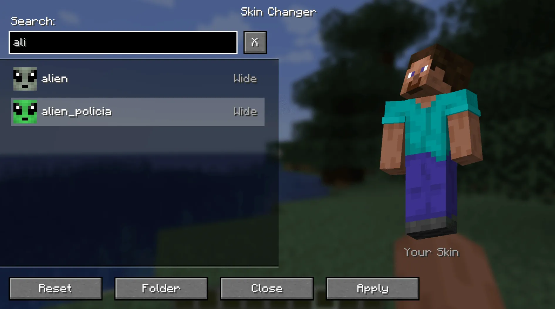 MrChair1's Skin Changer — скриншот 4 (Моды, Minecraft)