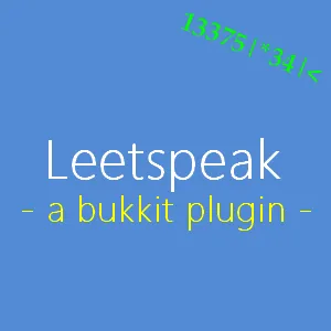 Leetspeak — скриншот 1 (Плагины, Minecraft)