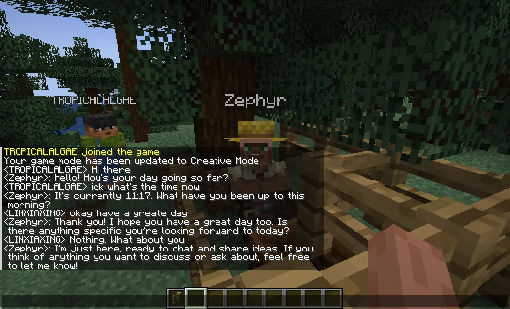 MineChat, Моды, Minecraft