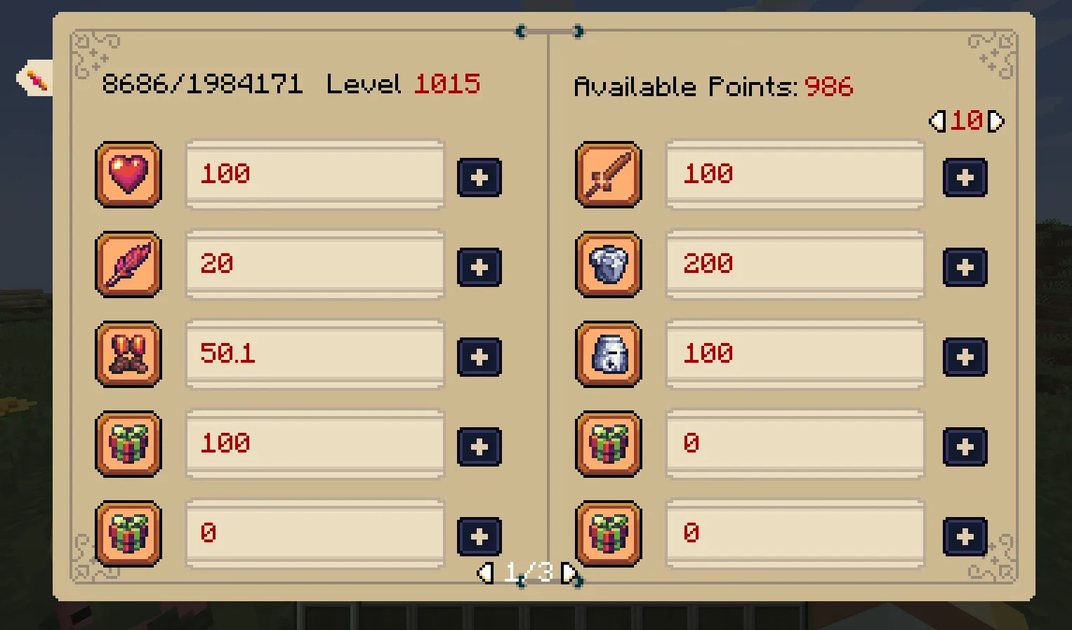 RPG Attribute System, Моды, Minecraft