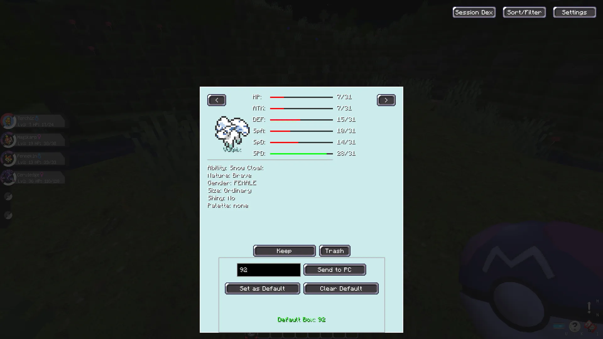 CatchInfo, Моды, Minecraft