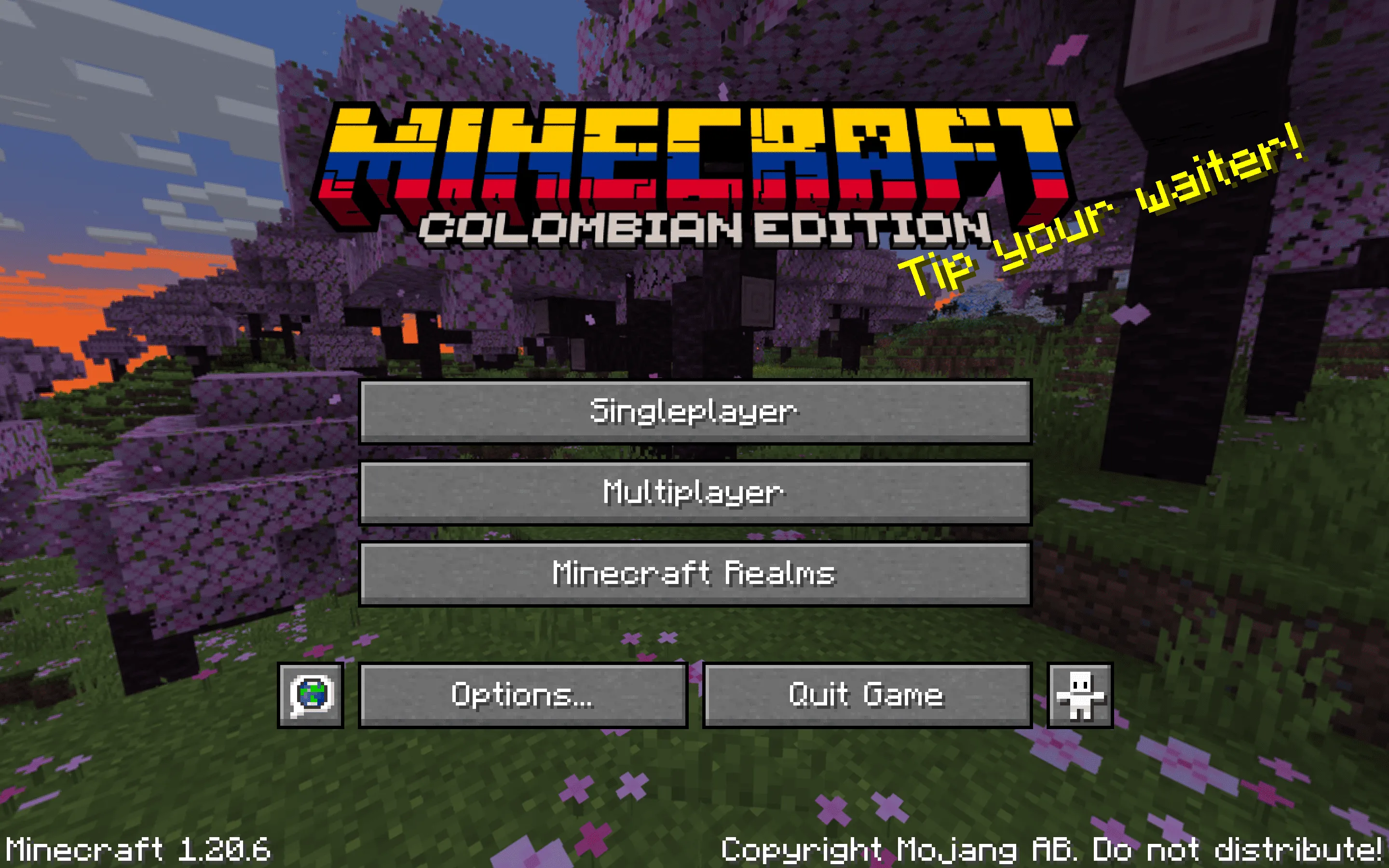 Colombian Title Menu - Country Flag Edition — скриншот 1 (Текстуры, Minecraft)